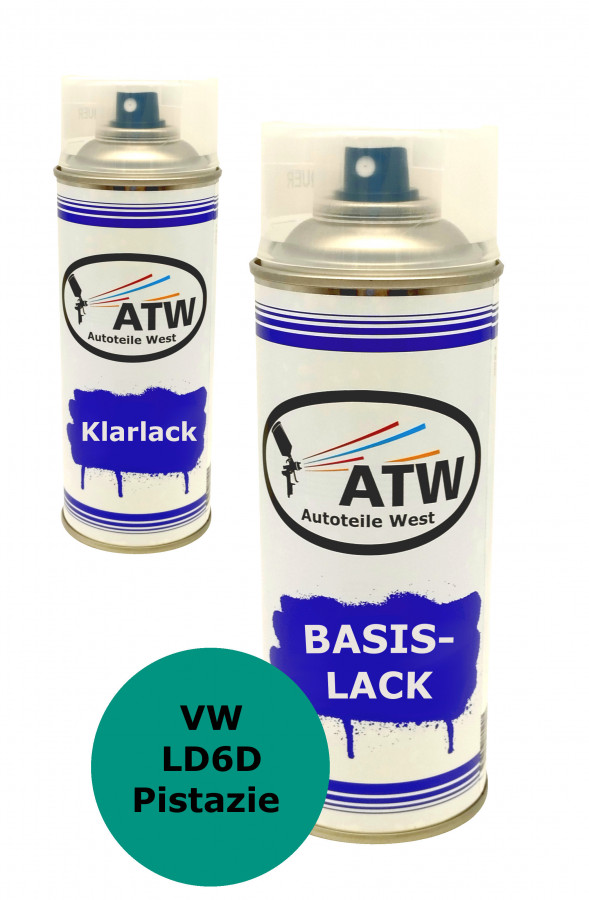 Autolack für VW LD6D Pistazie+400ml Klarlack Set